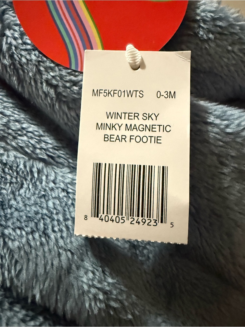 Magnetic Me Winter Sky Minky Magnetic Bear Footie - Picture 7 of 7